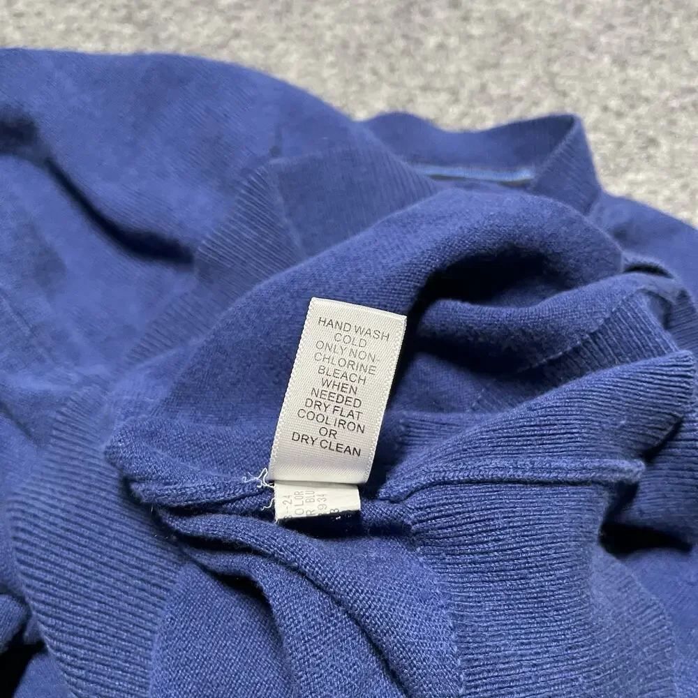 Banana Republic Sweater Mens Medium Luxury Blend V Neck Silk Cotton Cashmere
